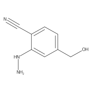 1-(2-Cyano-5-(hydroxymethyl)phenyl)hydrazine Structure