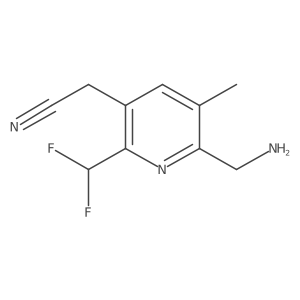 2-(Aminomethyl)-6-(difluoromethyl)-3-methylpyridine-5-acetonitrile Structure