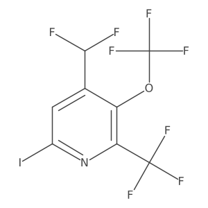 4-(Difluoromethyl)-6-iodo-3-(trifluoromethoxy)-2-(trifluoromethyl)pyridine结构式