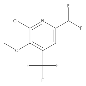2-Chloro-6-(difluoromethyl)-3-methoxy-4-(trifluoromethyl)pyridine Structure