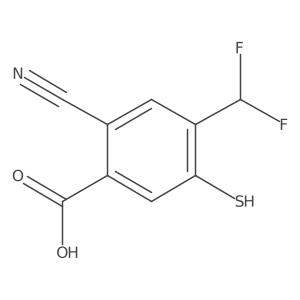 2-Cyano-4-(difluoromethyl)-5-mercaptobenzoic acid结构式