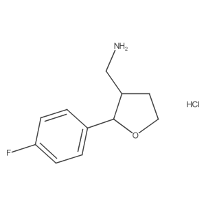 ((2R,3S)-2-(4-Fluorophenyl)tetrahydrofuran-3-yl)methanamine hydrochloride Structure