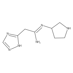 N'-(Pyrrolidin-3-yl)-2-(4H-1,2,4-triazol-3-yl)ethanimidamide Structure