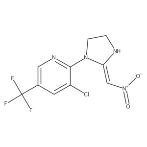 3-Chloro-2-[2-(nitromethylidene)imidazolidin-1-yl]-5-(trifluoromethyl)pyridine结构式