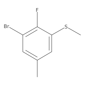 (3-Bromo-2-fluoro-5-methylphenyl)(methyl)sulfane Structure