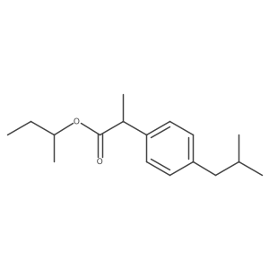 (1S)-1-Methylpropyl (I+/-S)-I+/--methyl-4-(2-methylpropyl)benzeneacetate Structure