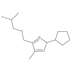 1-cyclopentyl-3-[(2,2-difluoroethoxy)methyl]-4-iodo-1H-pyrazole Structure