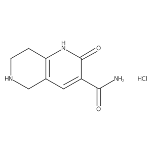 2-Oxo-1,2,5,6,7,8-hexahydro-1,6-naphthyridine-3-carboxamide hydrochloride结构式