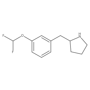 2-{[3-(Difluoromethoxy)phenyl]methyl}pyrrolidine Structure