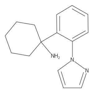 1-[2-(1H-pyrazol-1-yl)phenyl]cyclohexan-1-amine Structure