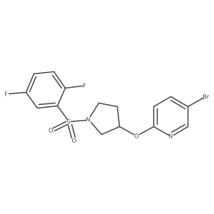 5-Bromo-2-((1-((2,5-difluorophenyl)sulfonyl)pyrrolidin-3-yl)oxy)pyridine结构式