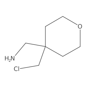 [4-(Chloromethyl)oxan-4-yl]methanamine Structure