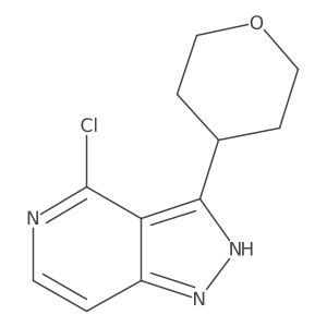 4-Chloro-3-(tetrahydro-2H-pyran-4-yl)-1H-pyrazolo[4,3-c]pyridine Structure