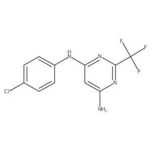 N4-(4-chlorophenyl)-2-(trifluoromethyl)pyrimidine-4,6-diamine Structure