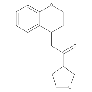Ethanone, 2-(3,4-dihydro-2H-1-benzopyran-4-yl)-1-(tetrahydro-3-furanyl)- Structure