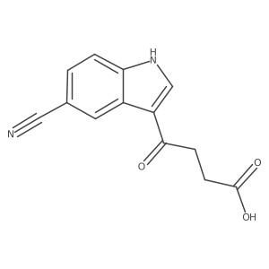 4-(5-Cyano-1H-indol-3-yl)-4-oxobutanoic acid Structure
