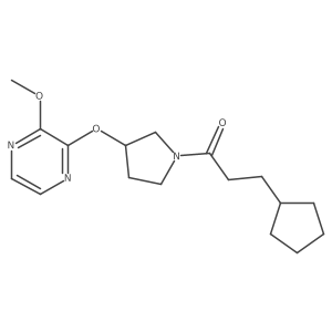 3-Cyclopentyl-1-(3-((3-methoxypyrazin-2-yl)oxy)pyrrolidin-1-yl)propan-1-one Structure