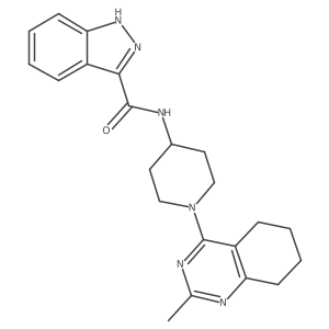 N-(1-(2-methyl-5,6,7,8-tetrahydroquinazolin-4-yl)piperidin-4-yl)-1H-indazole-3-carboxamide结构式