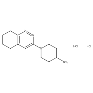 1-(5,6,7,8-Tetrahydrocinnolin-3-yl)piperidin-4-amine dihydrochloride结构式