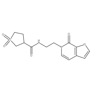 N-(2-(7-oxofuro[2,3-c]pyridin-6(7H)-yl)ethyl)tetrahydrothiophene-3-carboxamide 1,1-dioxide Structure