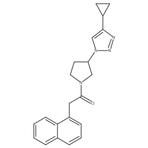 1-(3-(4-cyclopropyl-1H-1,2,3-triazol-1-yl)pyrrolidin-1-yl)-2-(naphthalen-1-yl)ethanone Structure