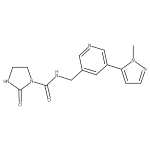N-((5-(1-methyl-1H-pyrazol-5-yl)pyridin-3-yl)methyl)-2-oxoimidazolidine-1-carboxamide Structure