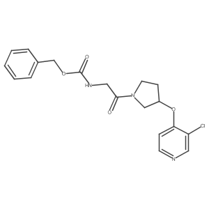 Benzyl (2-(3-((3-chloropyridin-4-yl)oxy)pyrrolidin-1-yl)-2-oxoethyl)carbamate结构式