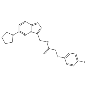 2-((4-fluorophenyl)thio)-N-((6-(pyrrolidin-1-yl)-[1,2,4]triazolo[4,3-b]pyridazin-3-yl)methyl)acetamide Structure