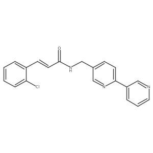 (E)-N-([2,3'-bipyridin]-5-ylmethyl)-3-(2-chlorophenyl)acrylamide Structure