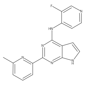 N-(3-Fluoropyridin-4-YL)-2-(6-methylpyridin-2-YL)-7H-pyrrolo[2,3-D]pyrimidin-4-amine结构式