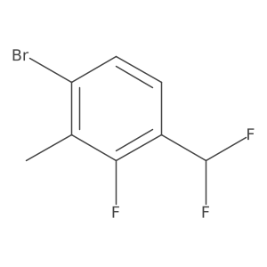 1-Bromo-4-(difluoromethyl)-3-fluoro-2-methylbenzene结构式