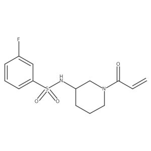 3-fluoro-N-[1-(prop-2-enoyl)piperidin-3-yl]benzene-1-sulfonamide Structure
