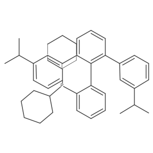 Dicyclohexyl(3''-isopropyl-6'-(3-isopropylphenyl)-[1,1':2',1''-terphenyl]-2-yl)phosphane Structure