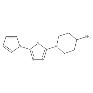 1-(5-(1H-pyrrol-1-yl)-1,3,4-thiadiazol-2-yl)piperidin-4-amine结构式