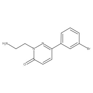 2-(2-Aminoethyl)-6-(3-bromophenyl)-2,3-dihydropyridazin-3-one结构式