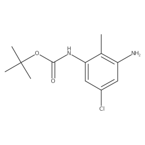 tert-Butyl (3-amino-5-chloro-2-methylphenyl)carbamate结构式