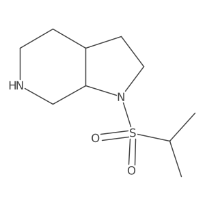 rac-(3aR,7aS)-1-(propane-2-sulfonyl)-octahydro-1H-pyrrolo[2,3-c]pyridine结构式