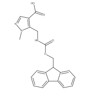5-[({[(9H-fluoren-9-yl)methoxy]carbonyl}amino)methyl]-1-methyl-1H-pyrazole-4-carboxylic acid Structure