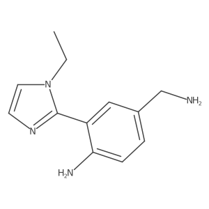 4-(aminomethyl)-2-(1-ethyl-1H-imidazol-2-yl)aniline Structure