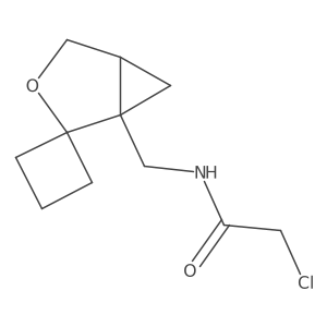 2-chloro-N-({3-oxaspiro[bicyclo[3.1.0]hexane-2,1'-cyclobutane]-1-yl}methyl)acetamide Structure