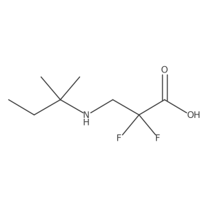 2,2-Difluoro-3-[(2-methylbutan-2-yl)amino]propanoic acid结构式