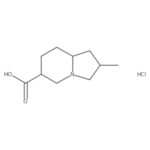 2-Methyl-octahydroindolizine-6-carboxylic acid hydrochloride结构式