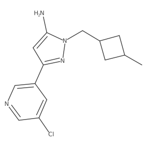3-(5-chloropyridin-3-yl)-1-[(3-methylcyclobutyl)methyl]-1H-pyrazol-5-amine Structure