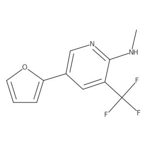 5-(furan-2-yl)-N-methyl-3-(trifluoromethyl)pyridin-2-amine结构式