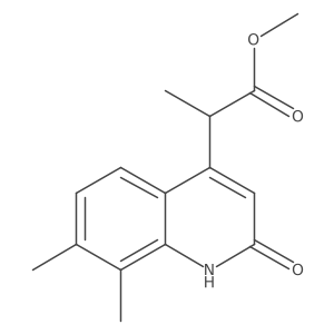 Methyl 2-(2-hydroxy-7,8-dimethylquinolin-4-yl)propanoate结构式