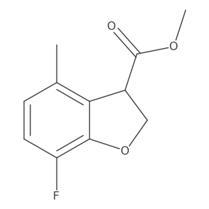 Methyl 7-fluoro-4-methyl-2,3-dihydro-1-benzofuran-3-carboxylate结构式