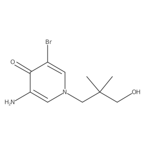 3-Amino-5-bromo-1-(3-hydroxy-2,2-dimethylpropyl)-1,4-dihydropyridin-4-one Structure