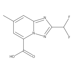 2-(Difluoromethyl)-7-methyl-[1,2,4]triazolo[1,5-a]pyridine-5-carboxylic acid结构式