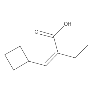 (2E)-2-(cyclobutylmethylidene)butanoic acid结构式