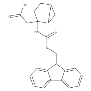2-[2-({[(9H-fluoren-9-yl)methoxy]carbonyl}amino)bicyclo[3.1.0]hexan-2-yl]acetic acid结构式